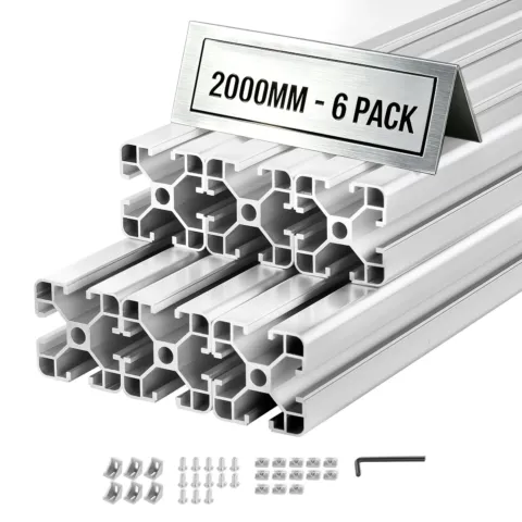 6 tk 4040 alumiiniumist ekstrusioonprofiil, 200 cm, 2000 mm