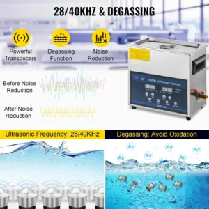 6L ultraheli puhasti kahesageduslik ultraheli puhastusmasin küttekehaga ehete, 6 L — pilt 3