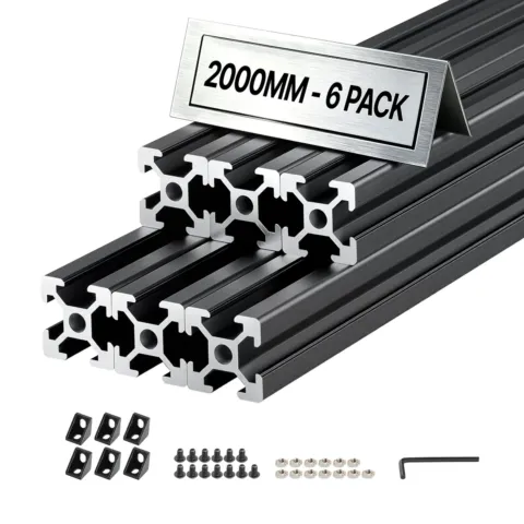 6PCS 2020 alumiiniumist ekstrusioonprofiil, 6 tk, 200 cm, 2000 mm