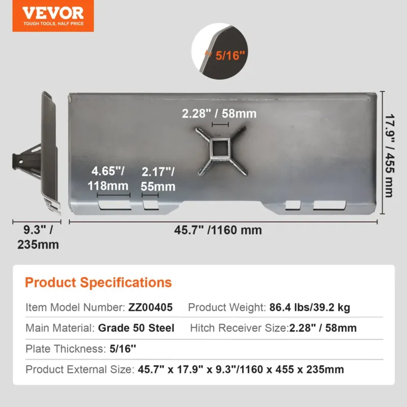 7,94 mm väikelaaduri kinnitusplaat