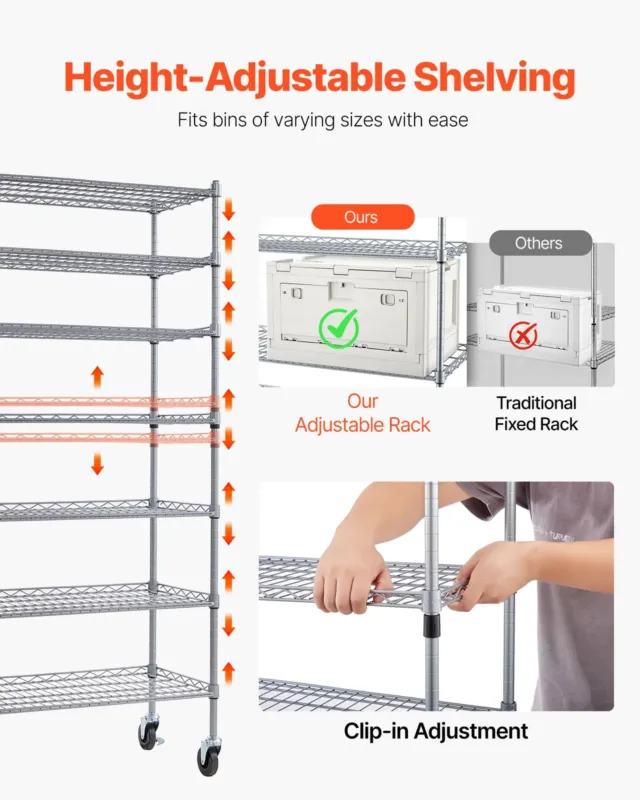 7-astmeline rullkastide hoiuriiul, 7 tasandit, 363 kg