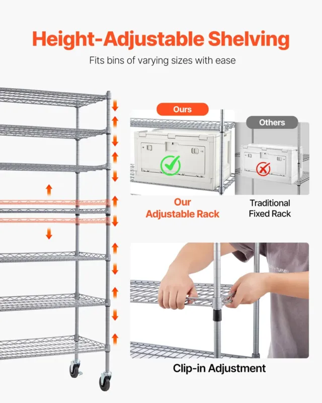 7-astmeline rullkastide hoiuriiul, 7 tasandit, 363 kg