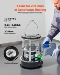 9000 BTU Portable Kerosene Heater & Stove — pilt 3