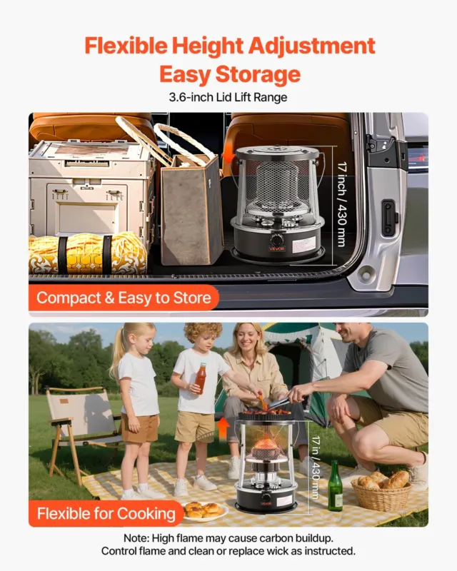 9000 BTU Portable Kerosene Heater & Stove