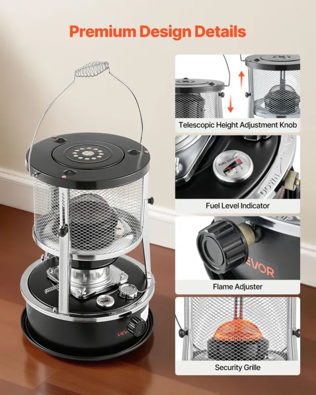 9000 BTU Portable Kerosene Heater & Stove