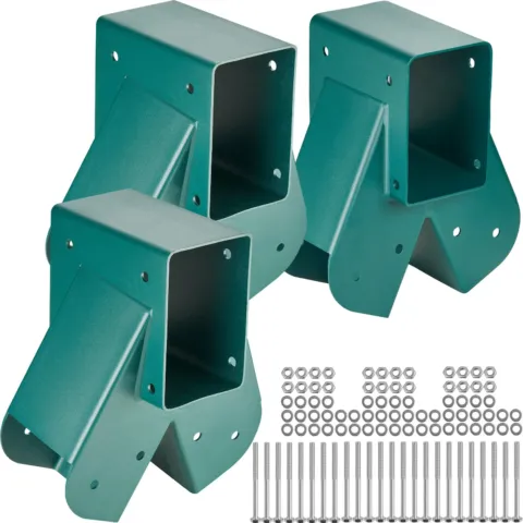 A-raamiga keskmise kiigekomplekti kronsteinid, 101,6 x 101,6 mm, 3 tk