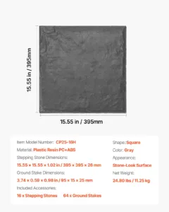 Aia astmekivid, 16 tk, 39,5 x 39,5 cm — pilt 7
