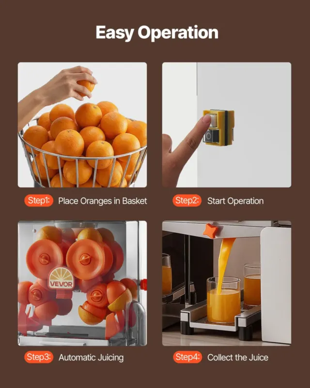 Apelsinipress 120 W, kraani pole