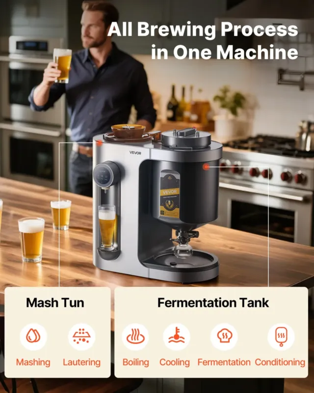 Automaatne õllepruulimismasin 1500 W, 13 L