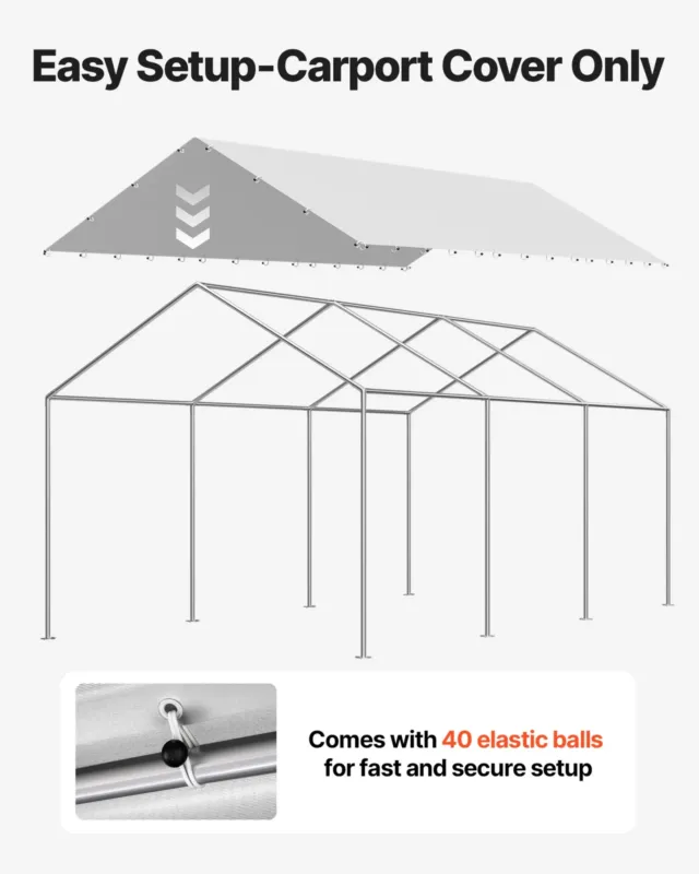 Autovarjualuse asendusvarikatus, 3 x 6 m, 210 g
