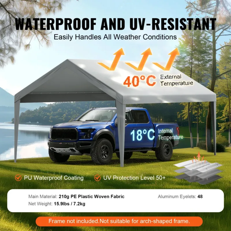 Autovarjualuse vahetuskate 3,66 x 6,1 m