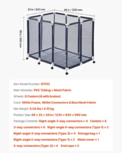 Basseini hoiukast, 122 x 84 x 99 cm, 4,10 kg — pilt 7