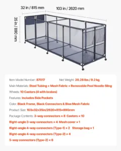 Basseini hoiukast, 262 x 81,5 x 89 cm, 9,2 kg — pilt 7