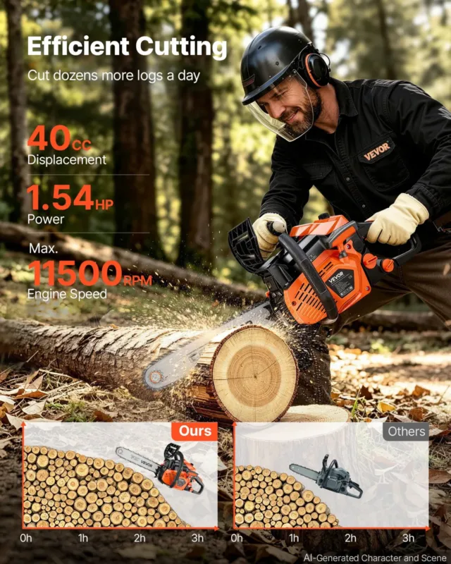 Bensiinimootoriga kettsaag 355,6 mm 40CC 1,15kW 2-taktilise mootoriga