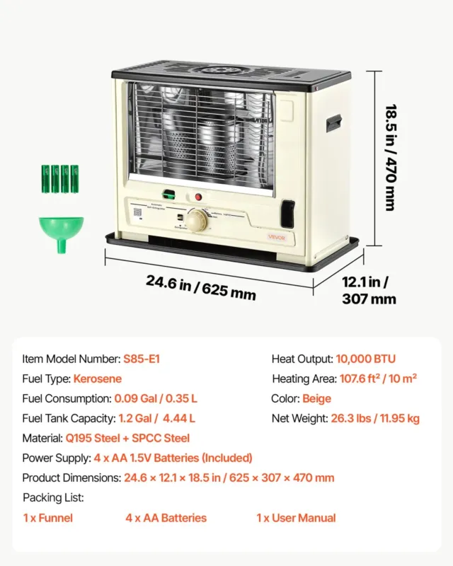 Cordless Radiant Kerosene Heater