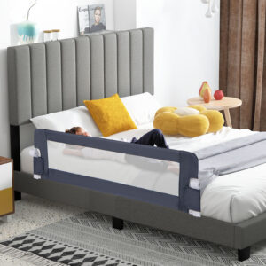 Kokkupandav voodipiire lapsele, 152 cm, hall — pilt 2