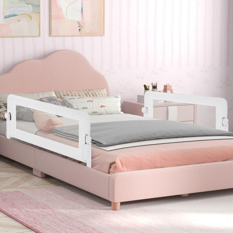 Kokkupandav voodipiire lapsele, 119 cm, valge