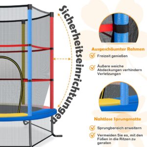 Laste batuut turvavõrguga, Ø 140 cm, alates 3 a — pilt 2