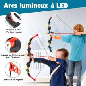 Laste vibukomplekt LED-tuledega: 2 vibu, 20 noolt ja märklaud — pilt 3
