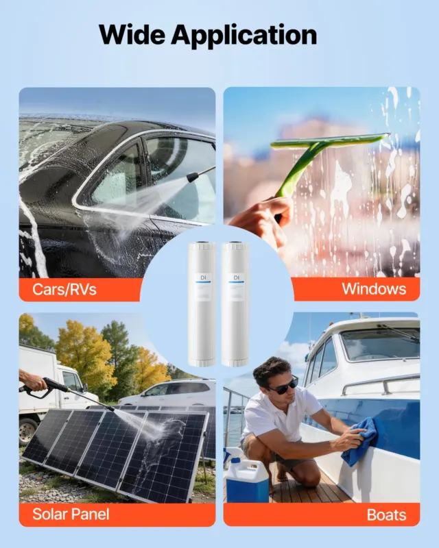 deioniseeritud filter plekivaba autopesusüsteemi jaoks