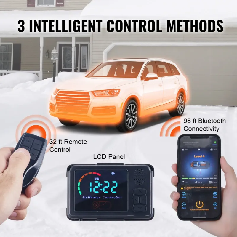 Diesel Air Heater All-in-one 12V 5-8KW Bluetooth App LCD for Car RV Air Heating Air