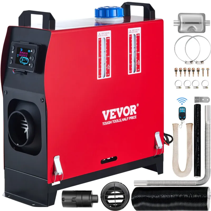 Diesel Heater 12V Diesel Air Heater Muffler 5-8KW Diesel Air Heater with Remote Control &