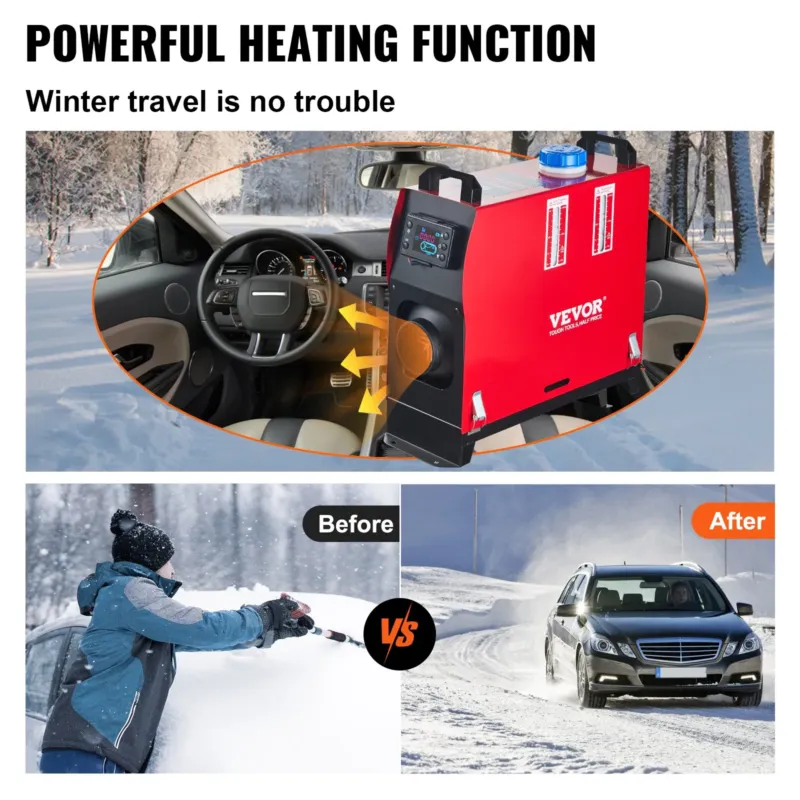 Diesel Heater 12V Diesel Air Heater Muffler 5-8KW Diesel Air Heater with Remote Control &