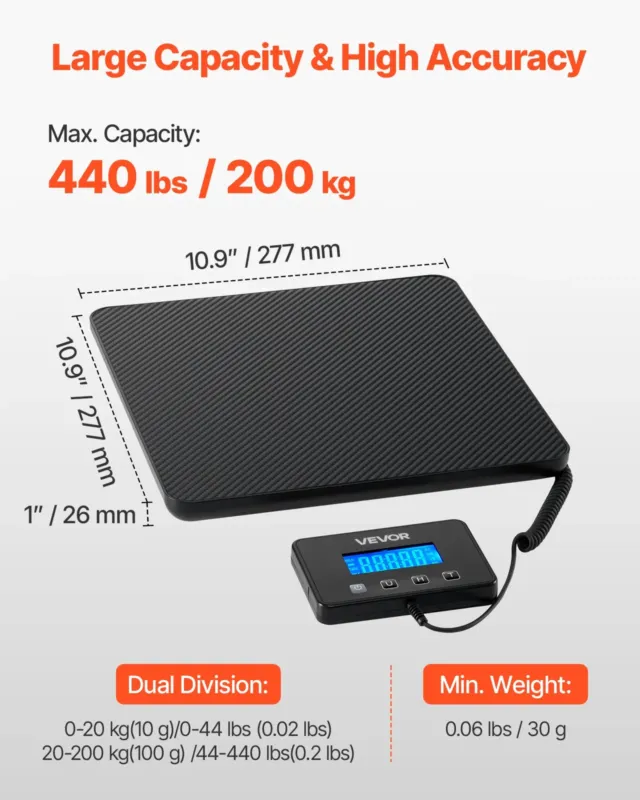 Digitaalne postikaal, 10 g, 200 kg