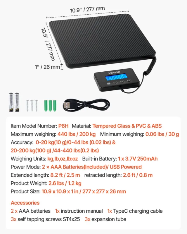 Digitaalne postikaal, 10 g, 200 kg