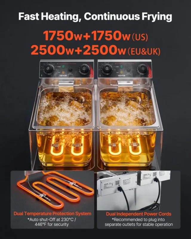 Elektriline fritüür 14 L, 5000 W