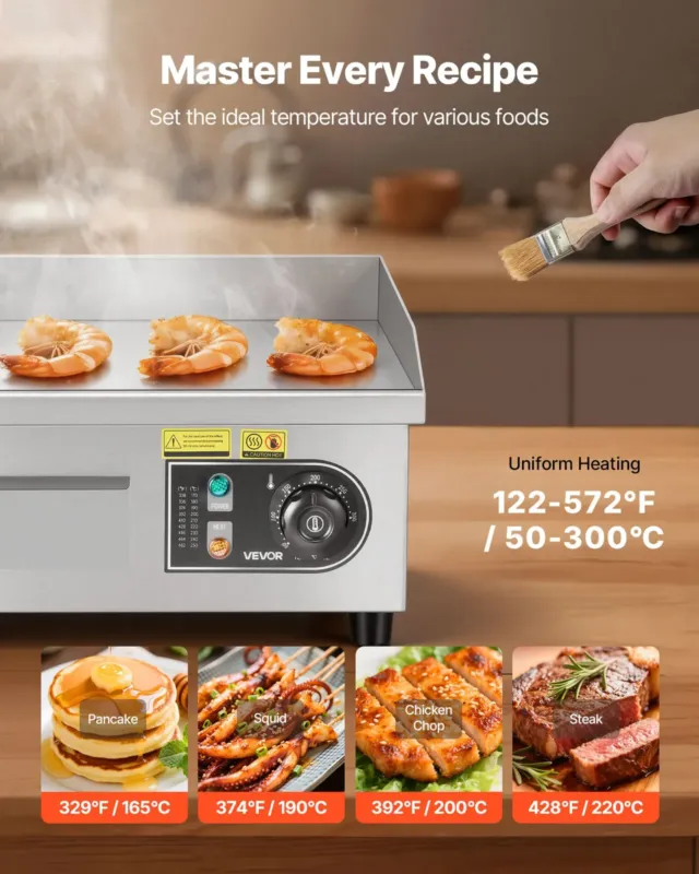 Elektriline grillplaat 355 x 300 mm, 2000 W