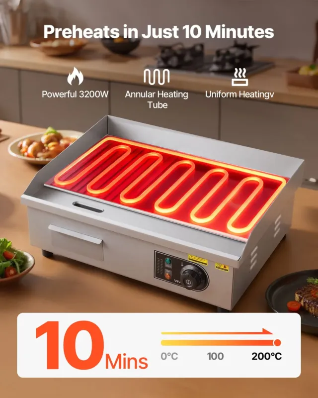 Elektriline grillplaat 535 x 300 mm, 3200 W