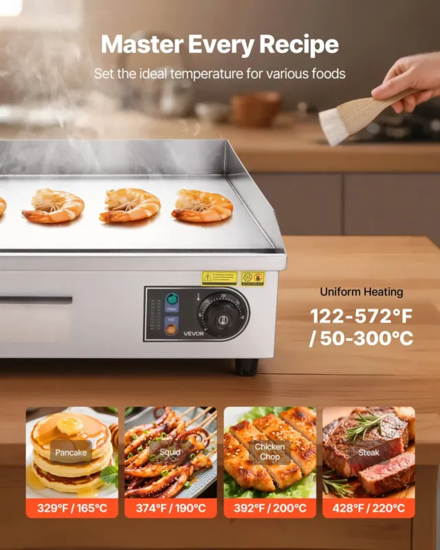 Elektriline grillplaat 655 x 400 mm, 4000 W