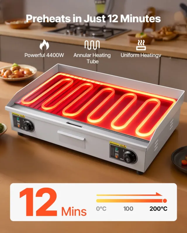 Elektriline grillplaat 72,5 x 40,0 cm, 4400 W