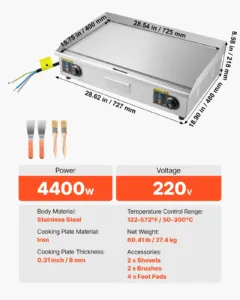 Elektriline grillplaat 725 x 400 mm — pilt 7