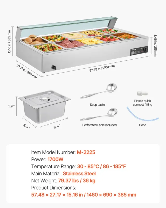 Elektriline toidusoojendaja 1700 W