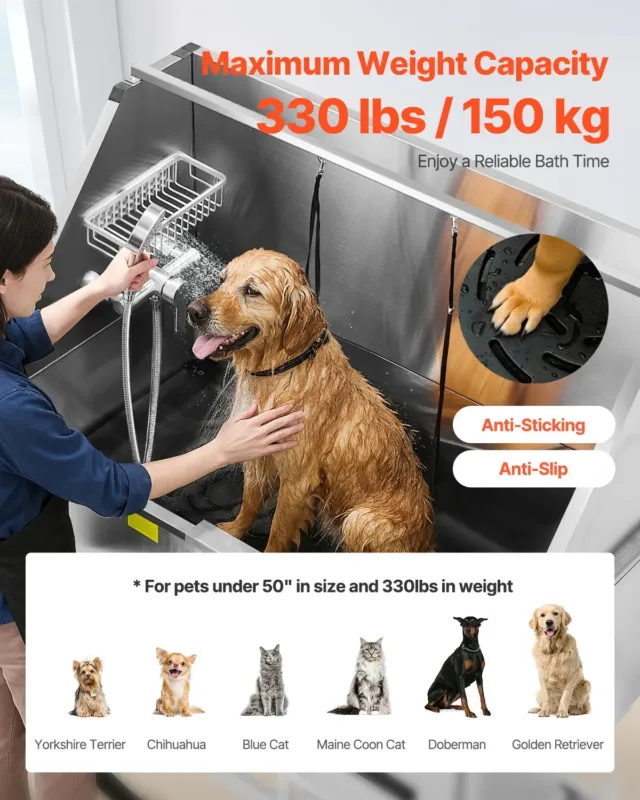 Elektriline tõstekäru koerte pesemisjaam, 127 cm, 150 kg