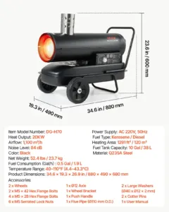 Forced Air Kerosene Heater — pilt 7