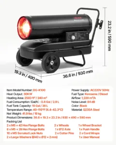 Forced Air Kerosene Heater — pilt 7