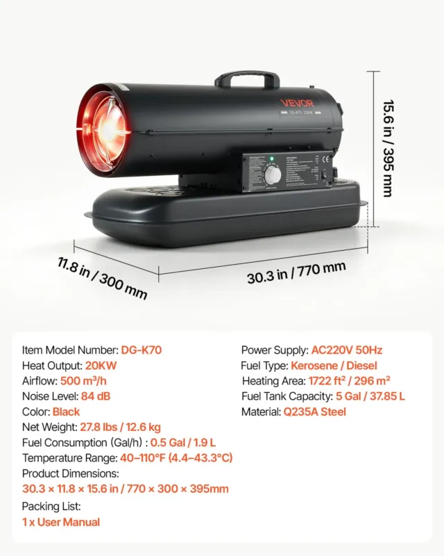 Forced Air Kerosene Heater