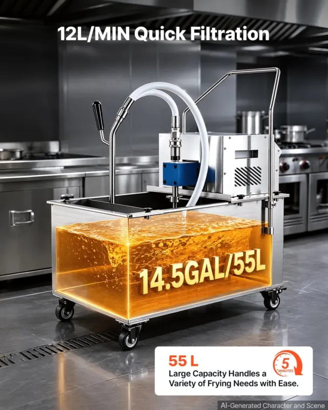 Fritüüriõli filtreerimisseade 55 L