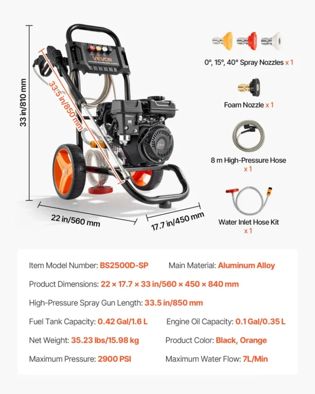 Gaasisurvepesur 200 baari ja max 7 l/min