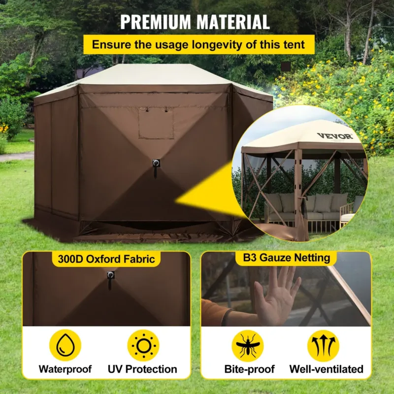 Gazebo ekraaniga telk, 3,05 x 3,05 m, 16 kg