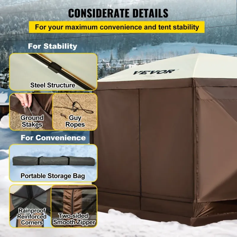 Gazebo ekraaniga telk, 3,05 x 3,05 m, 16 kg