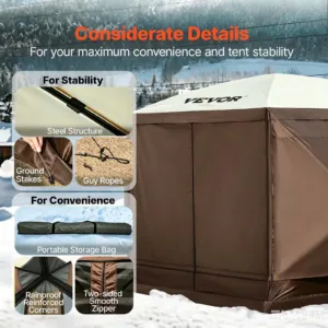 Gazebo ekraaniga telk, 3,66 x 3,66 m, 16 kg — pilt 6