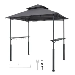 Grillvarikatus, 2,43 x 1,5 m, 2430 x 1500 x 2500 mm — pilt 1