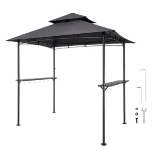 Grillvarikatus, 2,43 x 1,5 m, 2430 x 1500 x 2500 mm — pilt 1