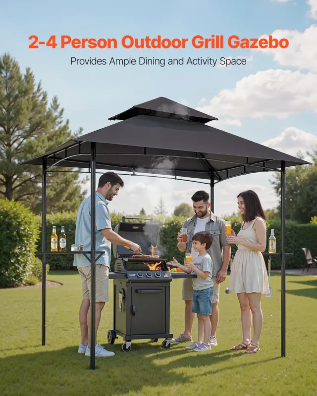 Grillvarikatus, 2,43 x 1,5 m, 2430 x 1500 x 2500 mm