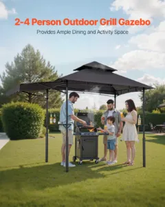 Grillvarikatus, 2,43 x 1,5 m, 2430 x 1500 x 2500 mm — pilt 2