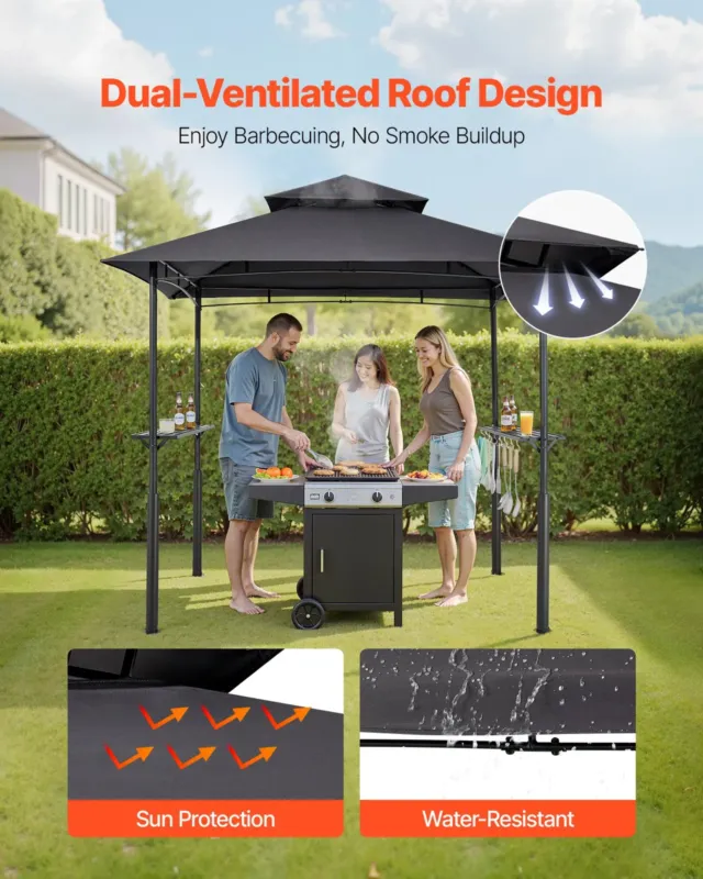 Grillvarikatus, 2,43 x 1,5 m, 2430 x 1500 x 2500 mm